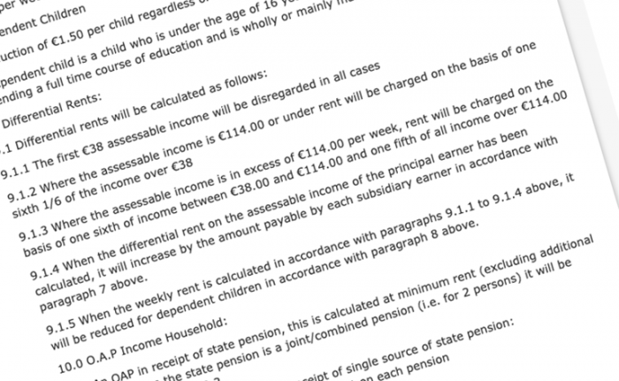 Differential rent scheme policy